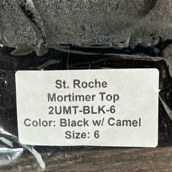 St. Roche Mortimer Blouse in Black with Gold Embroidery. Size 6. NWT! - Picture 9 of 10